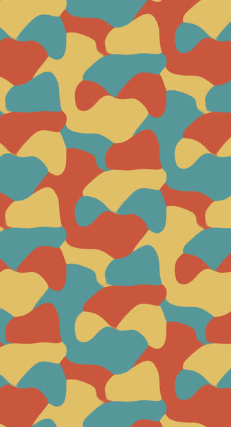Trefoil on a phone-width screen: the three-colour pattern fills the viewport edge to edge.